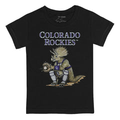 Colorado Rockies Tiny Turnip Youth Triceratops T-Shirt - Black