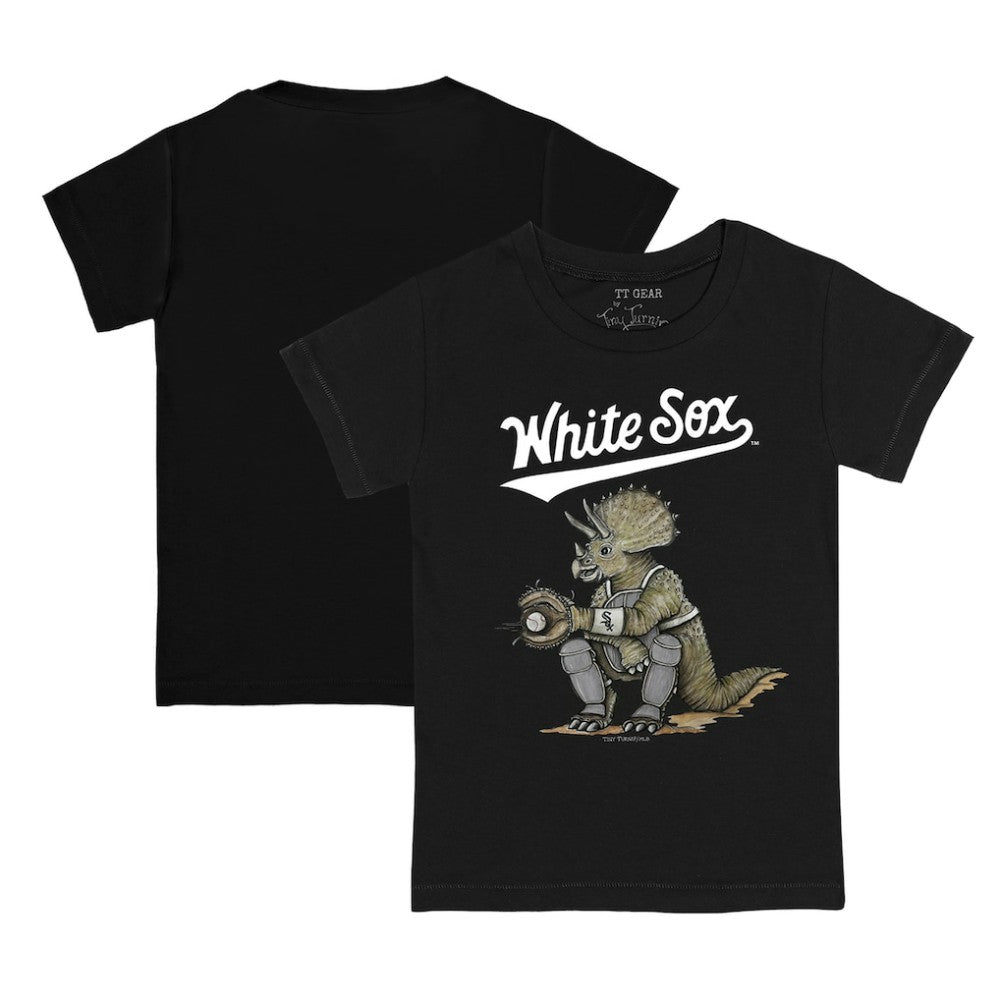 Chicago White Sox Tiny Turnip Youth Triceratops T-Shirt - Black