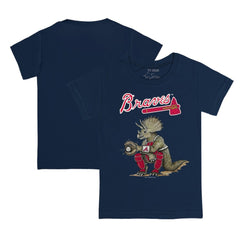 Atlanta Braves Tiny Turnip Youth Triceratops T-Shirt - Navy