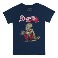 Atlanta Braves Tiny Turnip Youth Triceratops T-Shirt - Navy