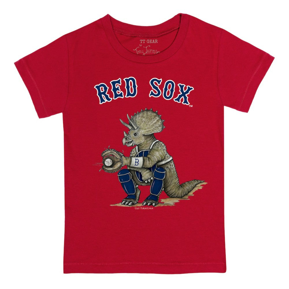 Boston Red Sox Tiny Turnip Youth Triceratops T-Shirt - Red