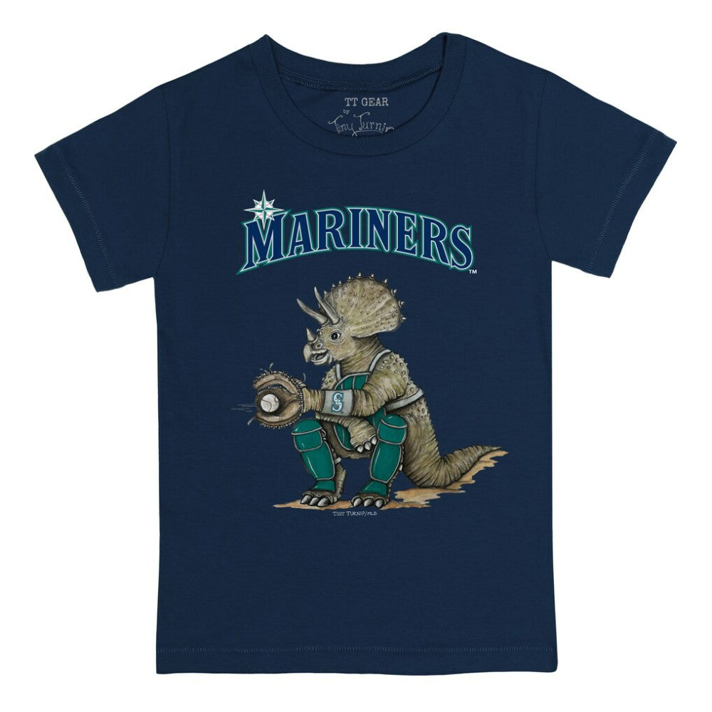 Seattle Mariners Tiny Turnip Youth Triceratops T-Shirt - Navy
