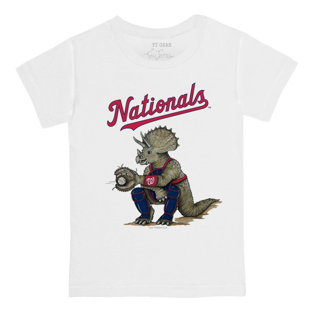 Washington Nationals Tiny Turnip Youth Triceratops T-Shirt - White