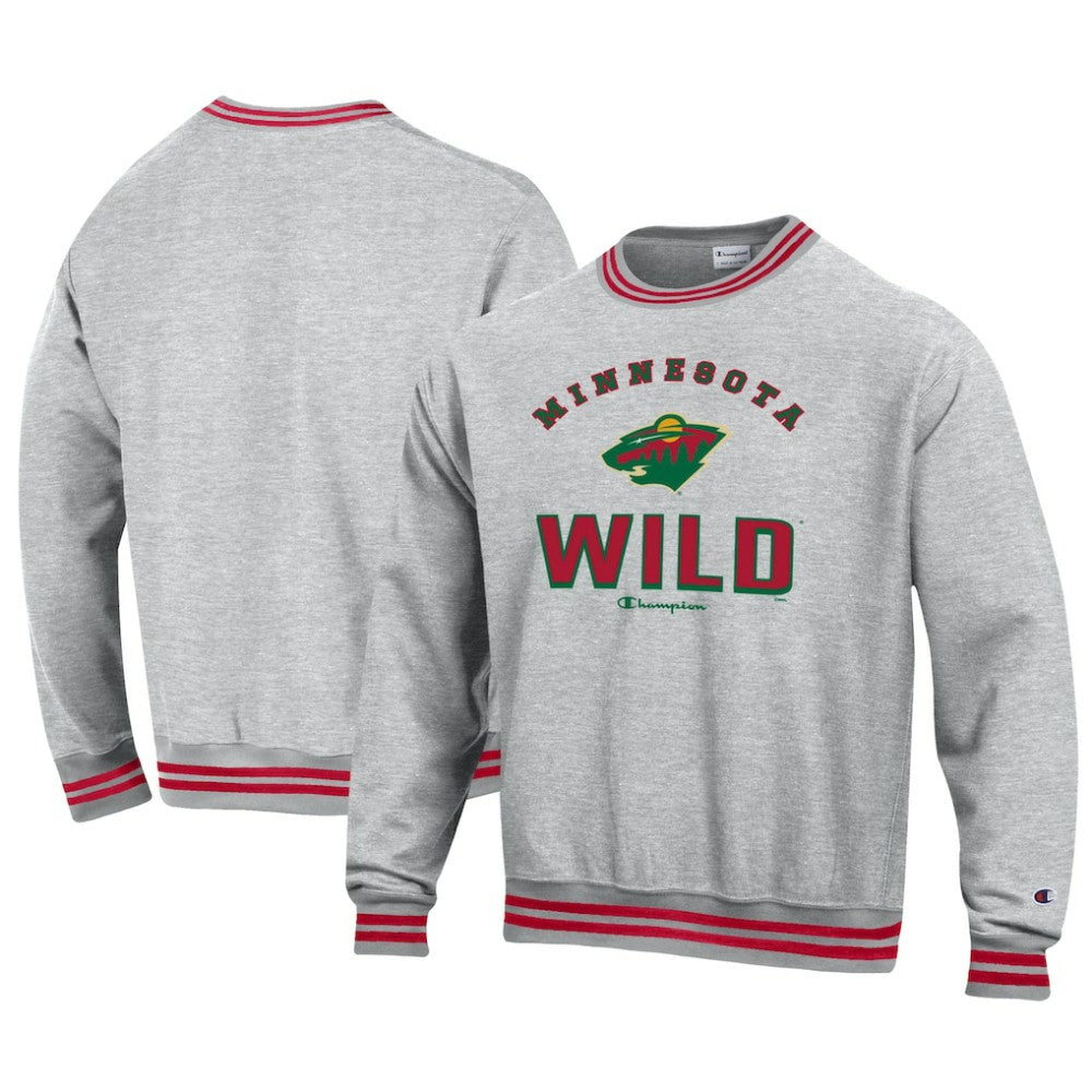 Minnesota Wild Champion Reverse Weave Yarn Dye Pullover Sweatshirt