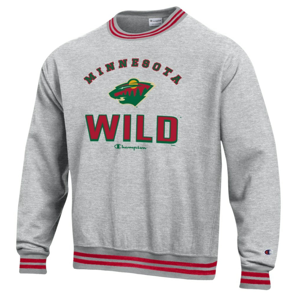 Minnesota Wild Champion Reverse Weave Yarn Dye Pullover Sweatshirt