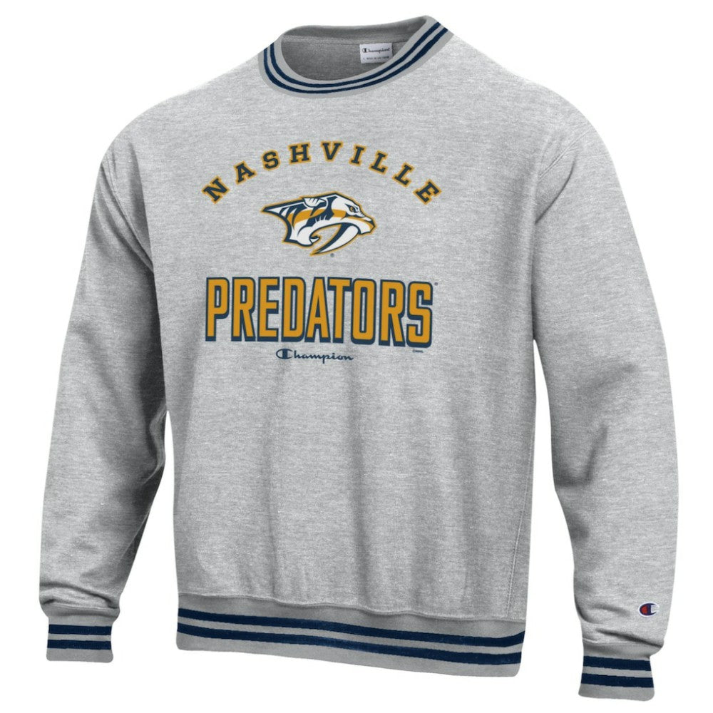Nashville Predators Champion Reverse Weave Yarn Dye Pullover Sweatshirt