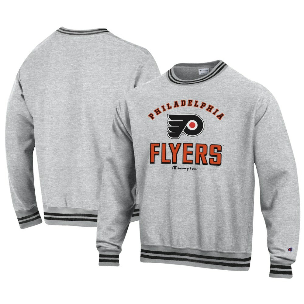 Philadelphia Flyers Champion Reverse Weave Yarn Dye Pullover Sweatshirt