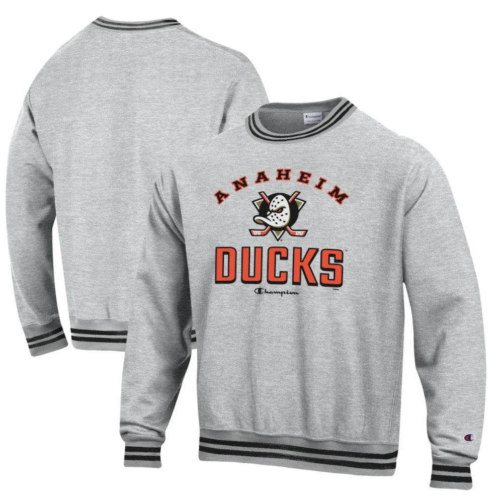 Anaheim Ducks Champion Reverse Weave Yarn Dye Pullover Sweatshirt