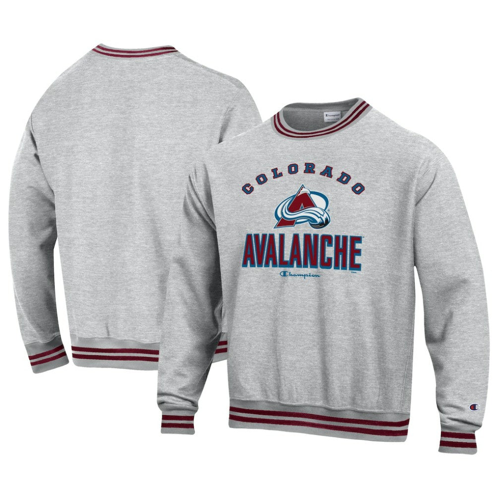 Colorado Avalanche Champion Reverse Weave Yarn Dye Pullover Sweatshirt