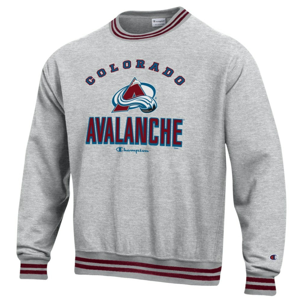 Colorado Avalanche Champion Reverse Weave Yarn Dye Pullover Sweatshirt