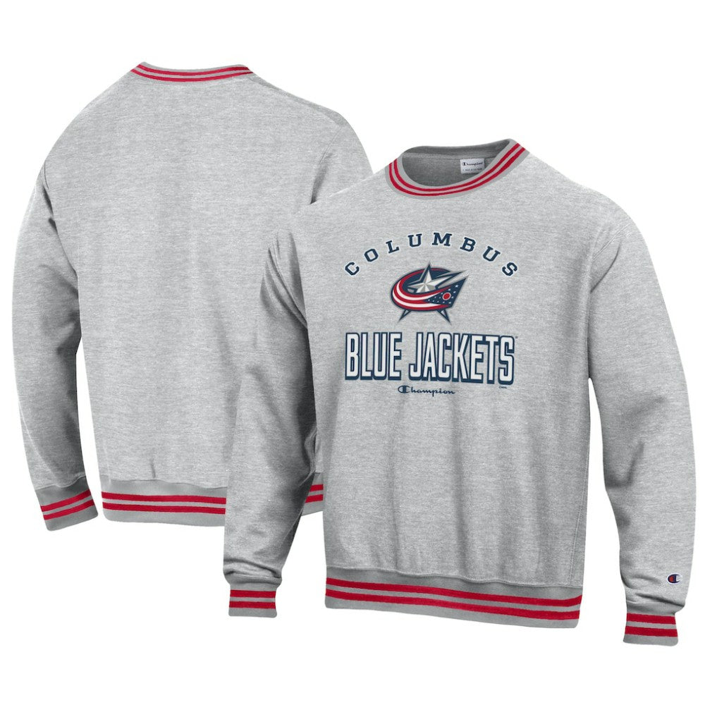 Columbus Blue Jackets Champion Reverse Weave Yarn Dye Pullover Sweatshirt