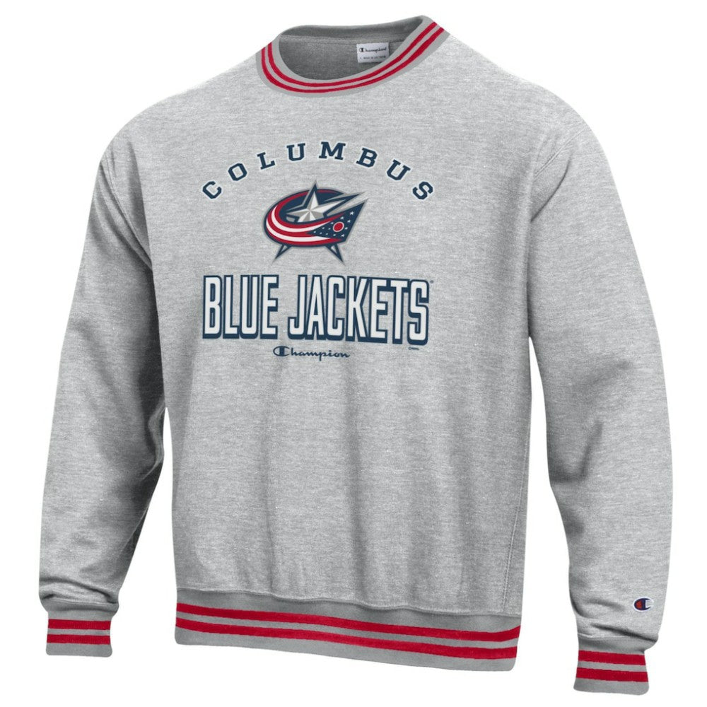 Columbus Blue Jackets Champion Reverse Weave Yarn Dye Pullover Sweatshirt