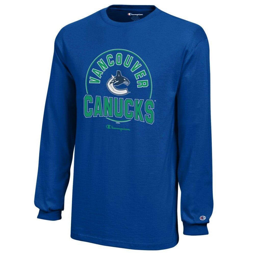 Vancouver Canucks Champion Youth Long-Sleeve Jersey T-Shirt