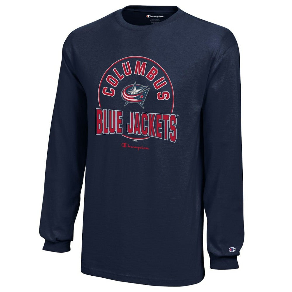 Columbus Blue Jackets Champion Youth Long-Sleeve Jersey T-Shirt
