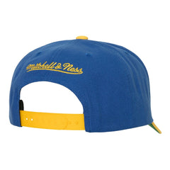 Golden State Warriors Soul XL Logo Pro Crown Snapback Hat sale - Royal/Gold | Mitchell & Ness discount