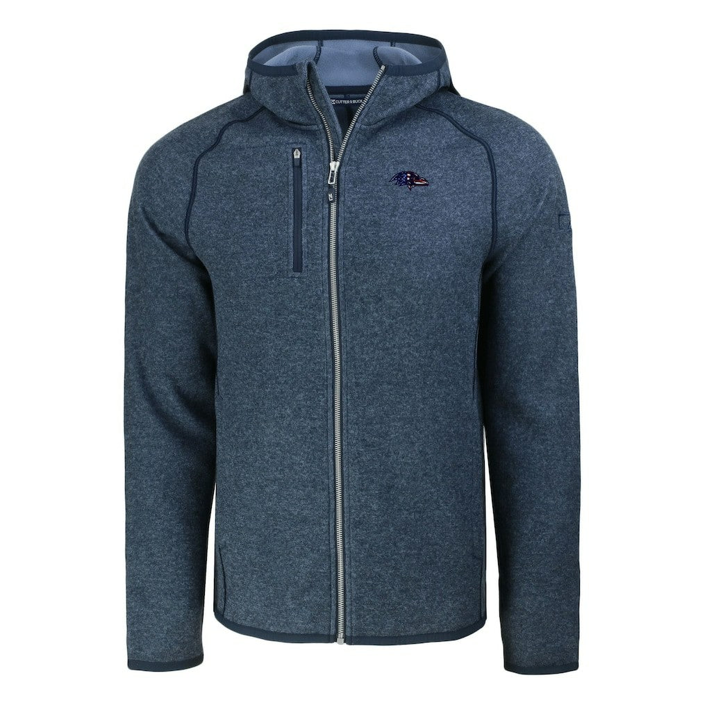 NFL Baltimore Ravens Cutter & Buck Americana Mainsail Full-Zip Hooded Jacket