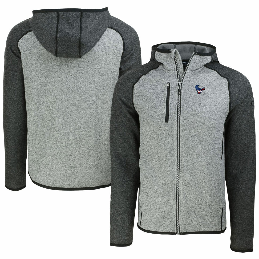 NFL Houston Texans Cutter & Buck Americana Mainsail Full-Zip Hooded Jacket