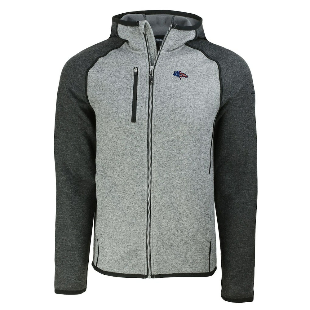 NFL Denver Broncos Cutter & Buck Americana Mainsail Full-Zip Hooded Jacket