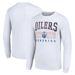 Edmonton Oilers Starter Retro Graphic Long Sleeve Crew T-Shirt