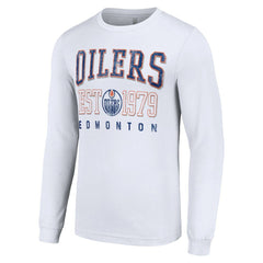 Edmonton Oilers Starter Retro Graphic Long Sleeve Crew T-Shirt