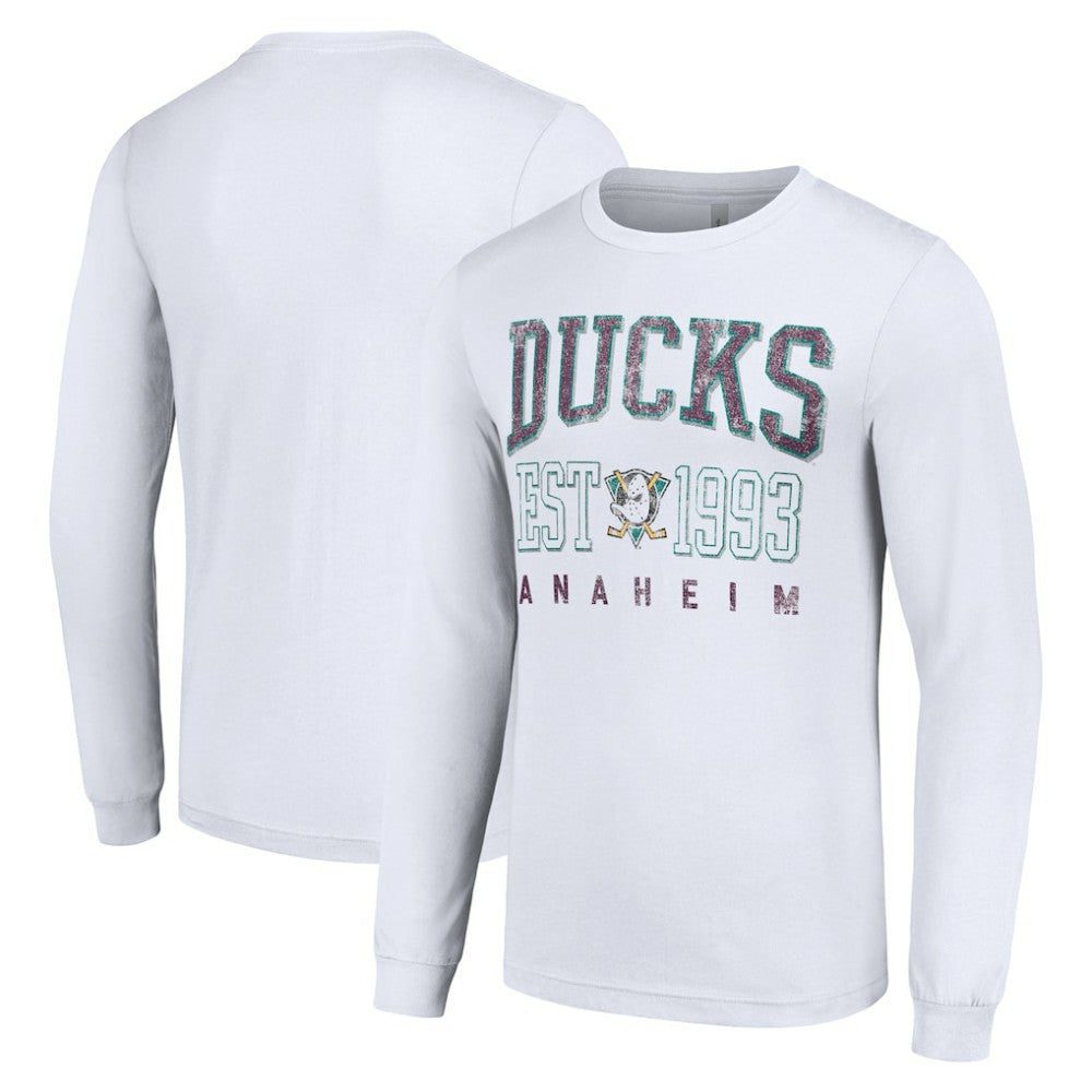 Anaheim Ducks Starter Retro Graphic Long Sleeve Crew T-Shirt