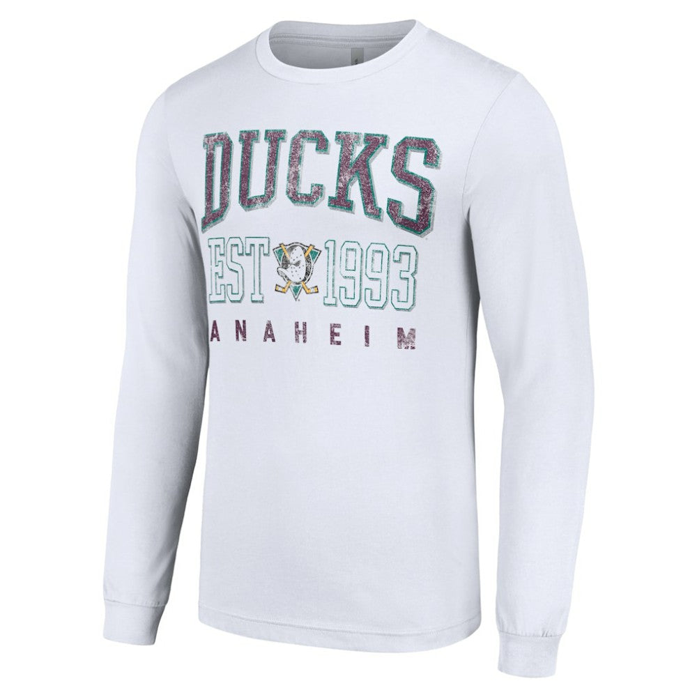 Anaheim Ducks Starter Retro Graphic Long Sleeve Crew T-Shirt