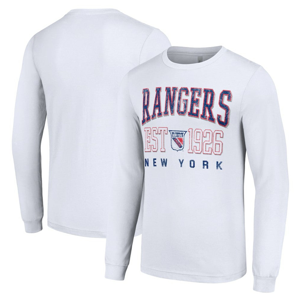 New York Rangers Starter Retro Graphic Long Sleeve Crew T-Shirt
