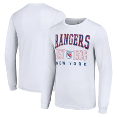 New York Rangers Starter Retro Graphic Long Sleeve Crew T-Shirt