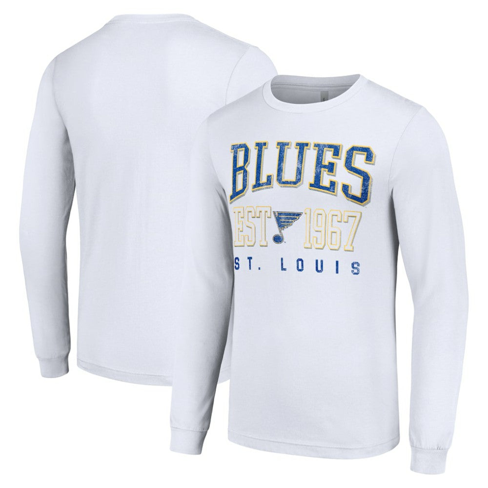 St. Louis Blues Starter Retro Graphic Long Sleeve Crew T-Shirt