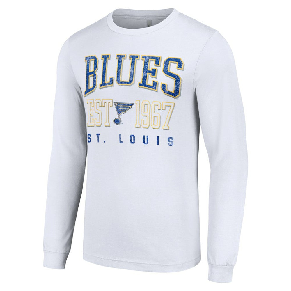 St. Louis Blues Starter Retro Graphic Long Sleeve Crew T-Shirt