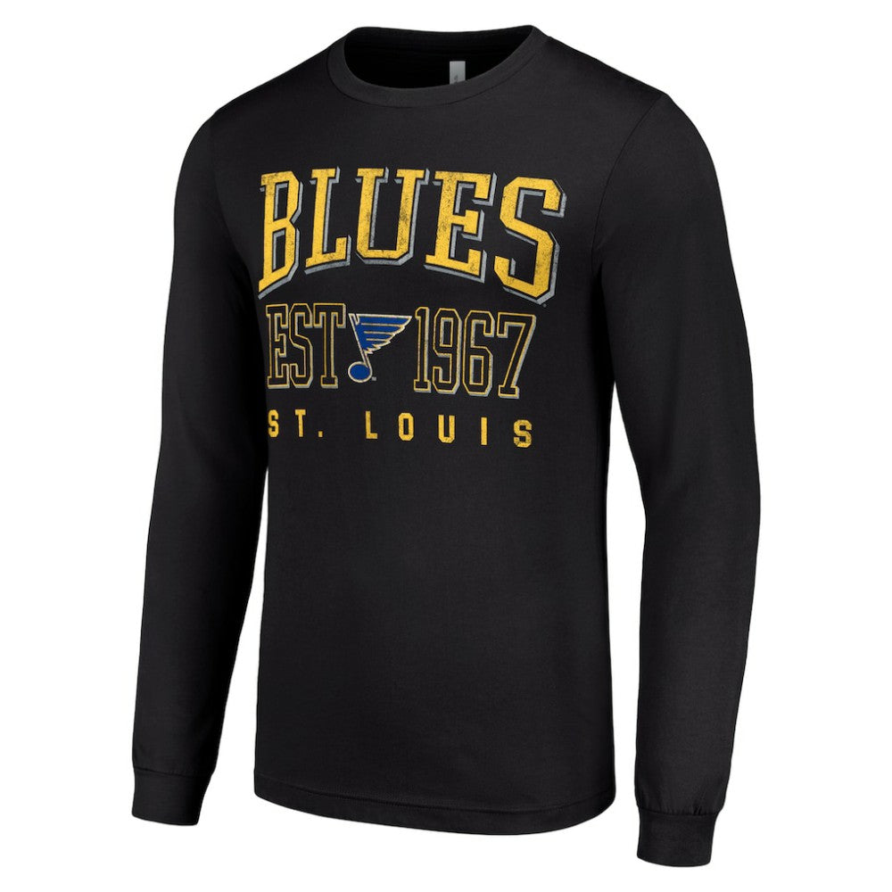St. Louis Blues Starter Retro Graphic Long Sleeve Crew T-Shirt