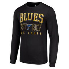 St. Louis Blues Starter Retro Graphic Long Sleeve Crew T-Shirt