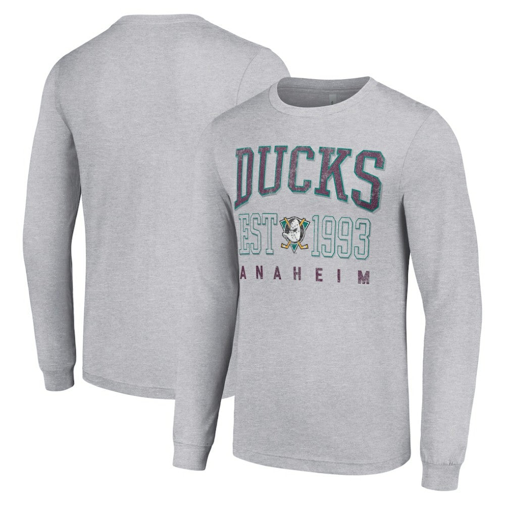Anaheim Ducks Starter Retro Graphic Long Sleeve Crew T-Shirt
