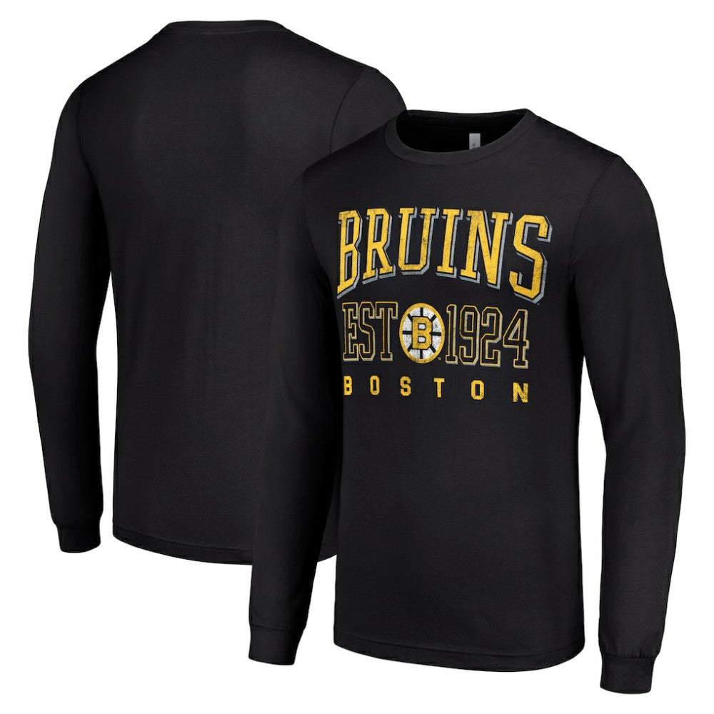 Boston Bruins Starter Retro Graphic Long Sleeve Crew T-Shirt