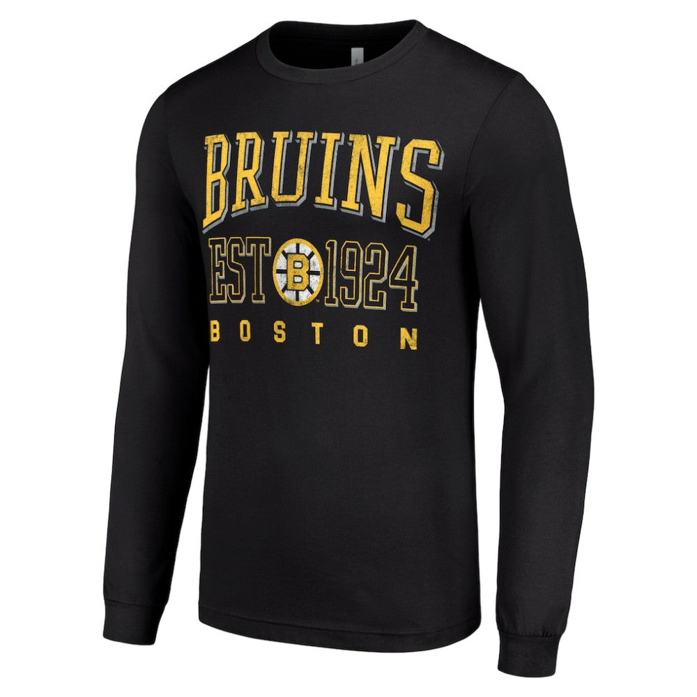 Boston Bruins Starter Retro Graphic Long Sleeve Crew T-Shirt