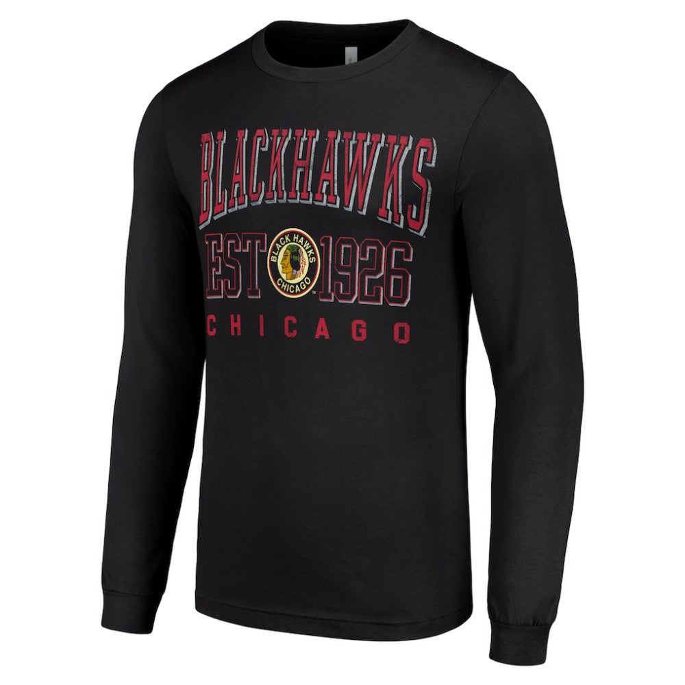 Chicago Blackhawks Starter Retro Graphic Long Sleeve Crew T-Shirt