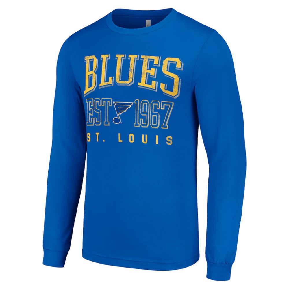 St. Louis Blues Starter Retro Graphic Long Sleeve Crew T-Shirt