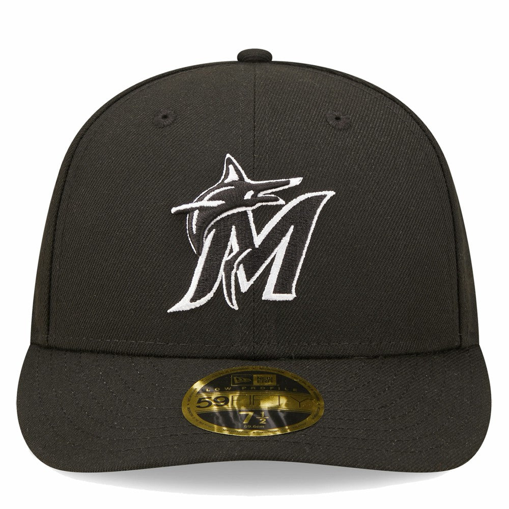 Miami Marlins Low Profile 59FIFTY Fitted Hat - Black | New Era
