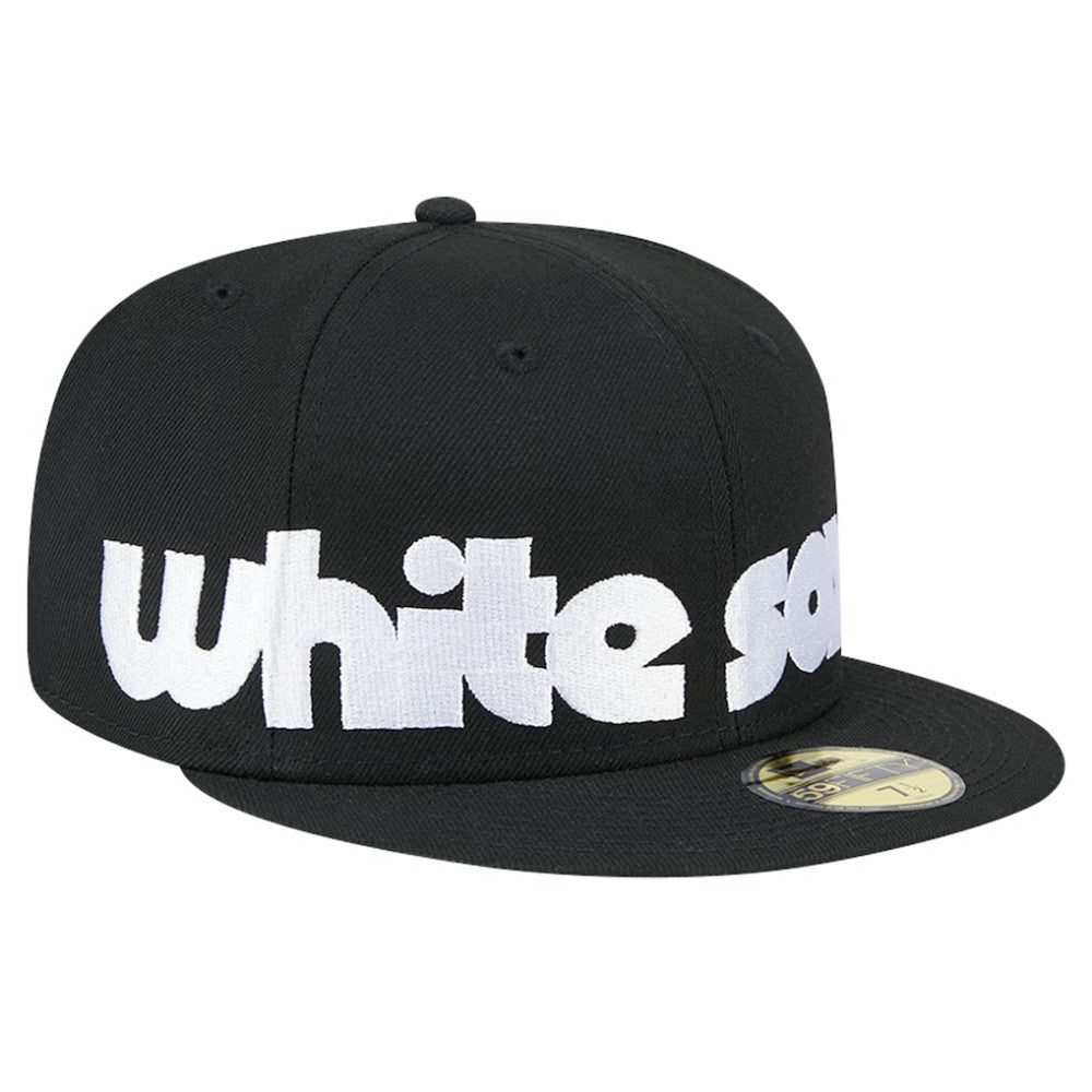 Chicago White Sox Checkered Undervisor 59FIFTY Fitted Hat - Black | New Era