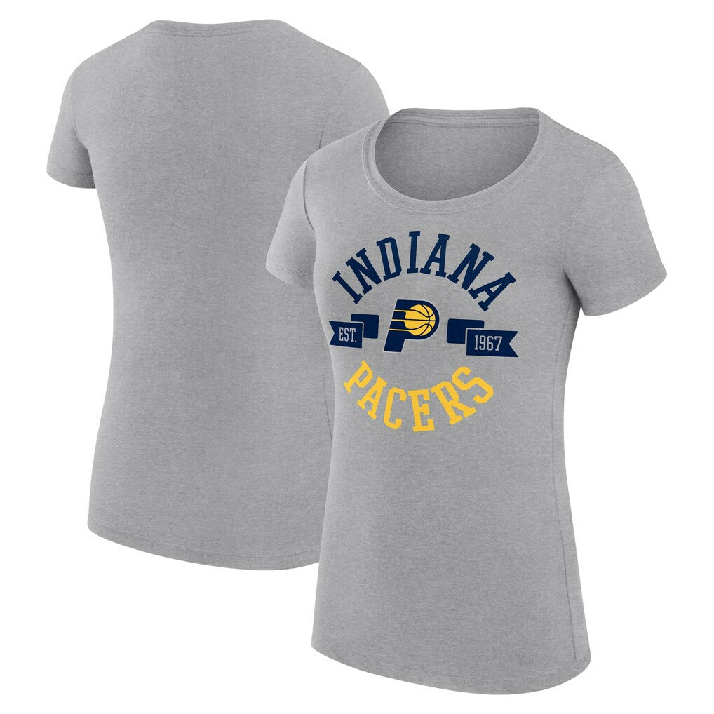 Indiana Pacers G-III 4Her by Carl Banks Women's Super-Slim Fit Lightweight Large City Logo T-Shirt - Heather Gray on sale