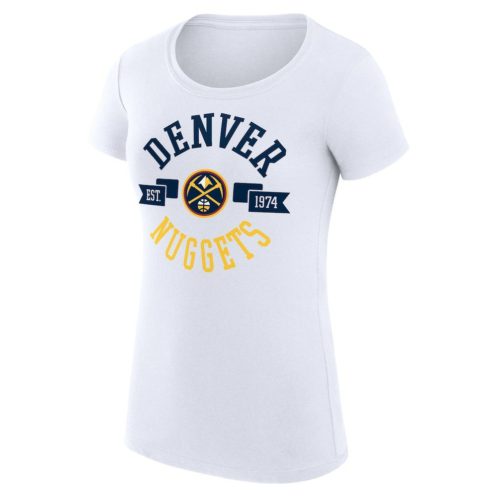 Denver Nuggets G-III 4Her by Carl Banks Women's Super-Slim Fit Lightweight Large City Logo T-Shirt sale - White shop