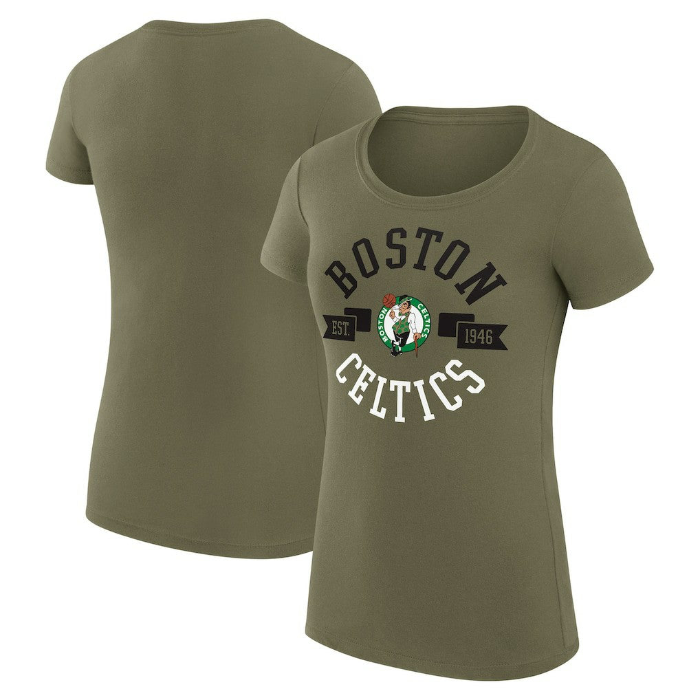 Boston Celtics G-III 4Her by Carl Banks Women's Super-Slim Fit Lightweight Large City Logo T-Shirt - Green outlet