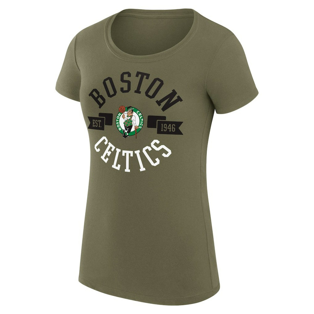 Boston Celtics G-III 4Her by Carl Banks Women's Super-Slim Fit Lightweight Large City Logo T-Shirt - Green outlet