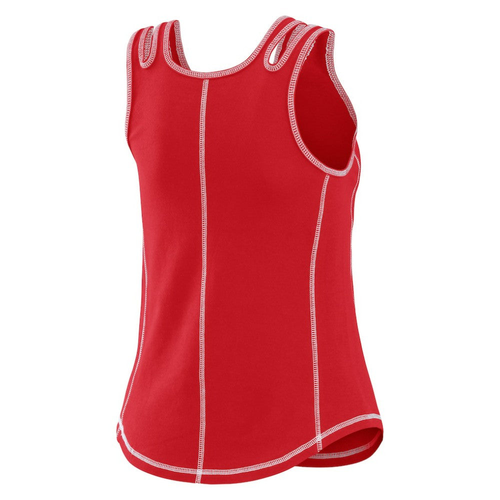 Atlanta Braves WEAR by Erin Andrews Women's Contrast Stitch Tank Top - Red