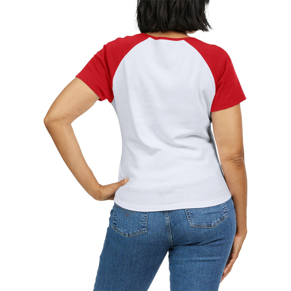 St. Louis Cardinals WEAR by Erin Andrews Women's Fitted Henley Raglan T-Shirt - White/Red