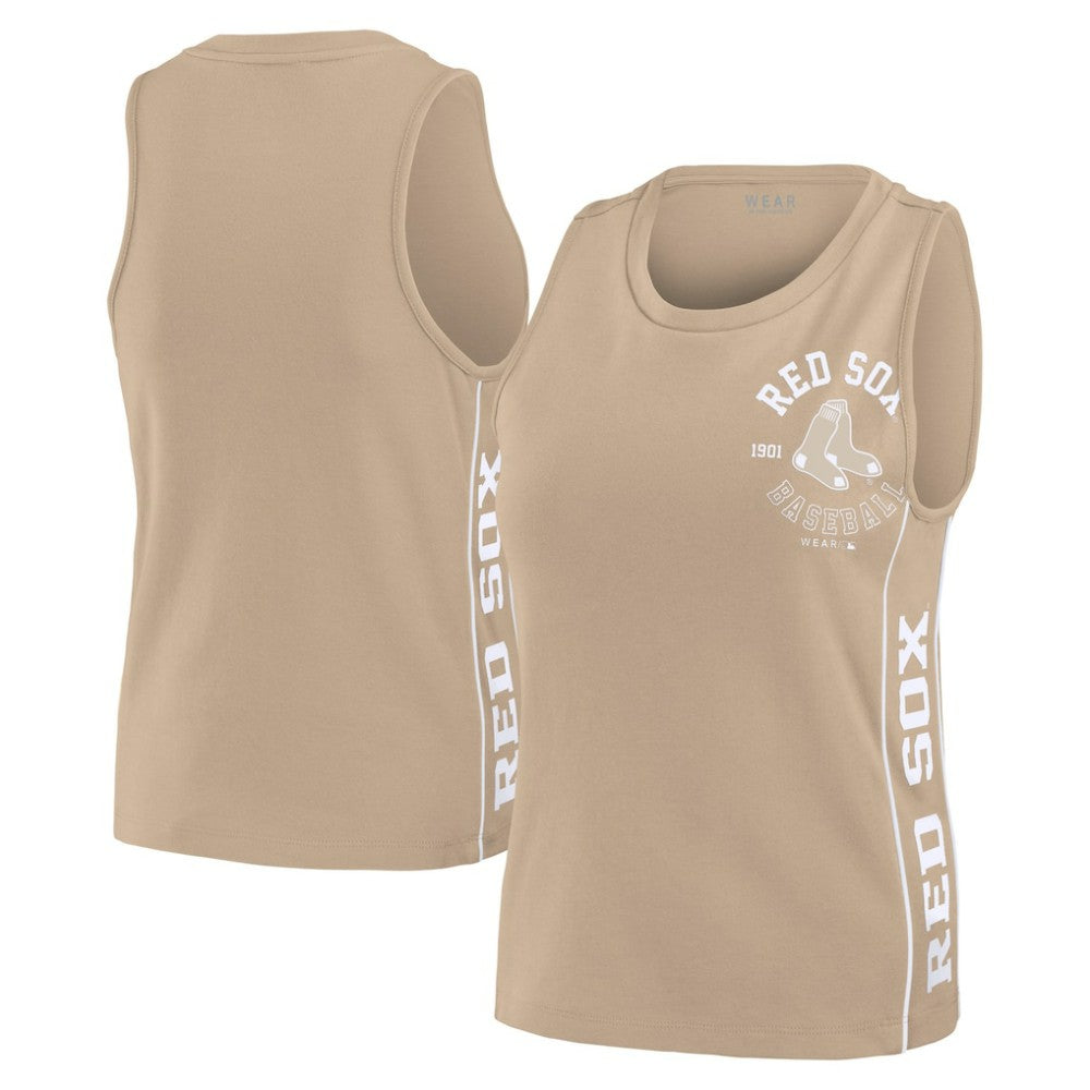 Boston Red Sox WEAR by Erin Andrews Women's Tonal Tank Top - Tan