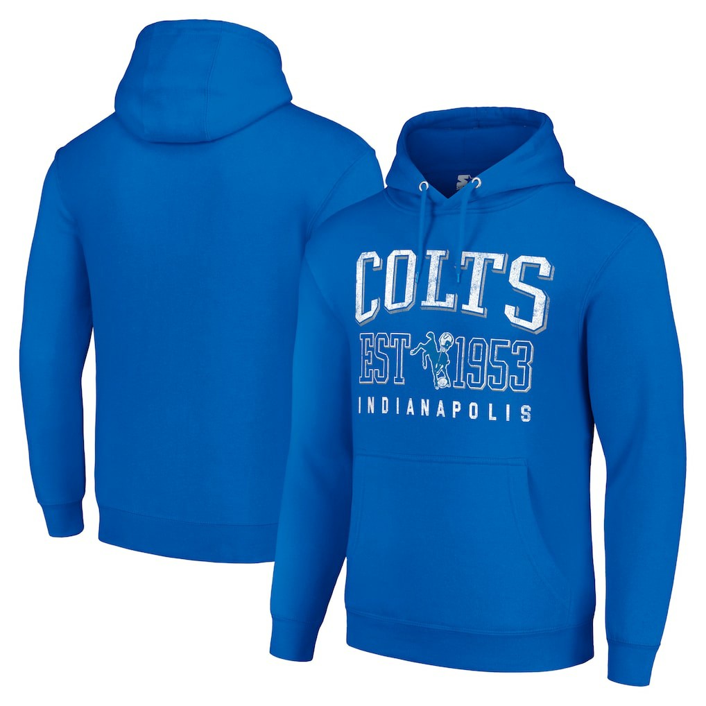 NFL Indianapolis Colts Starter Unisex Throwback Logo Pullover Hoodie