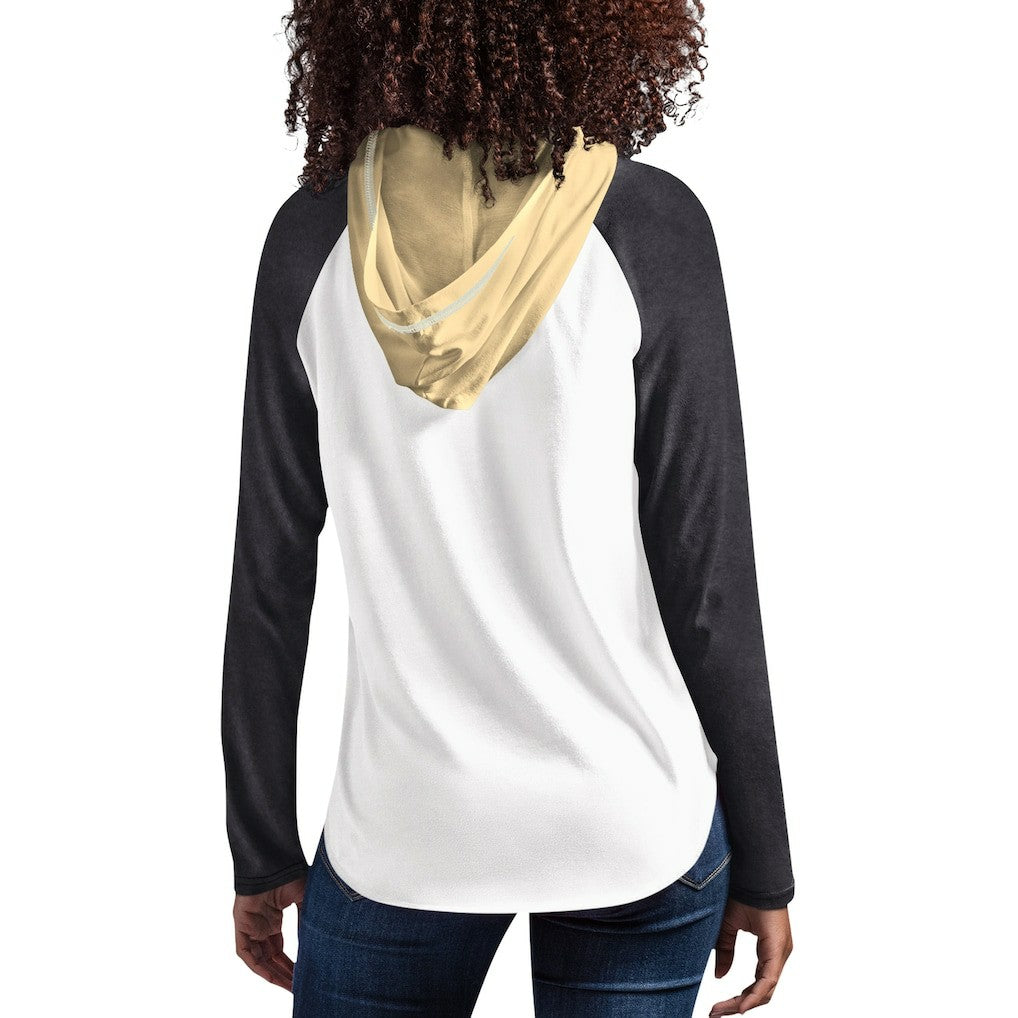 NFL New Orleans Saints G-III 4Her by Carl Banks Women's MVP Raglan Hooded Long Sleeve T-Shirt