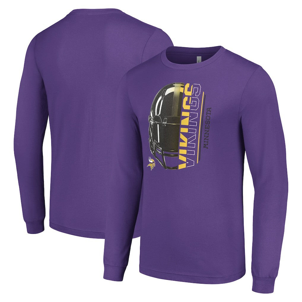 NFL Minnesota Vikings Starter Half Helmet Logo Long Sleeve T-Shirt