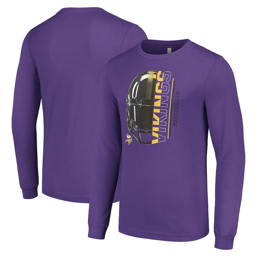 NFL Minnesota Vikings Starter Half Helmet Logo Long Sleeve T-Shirt